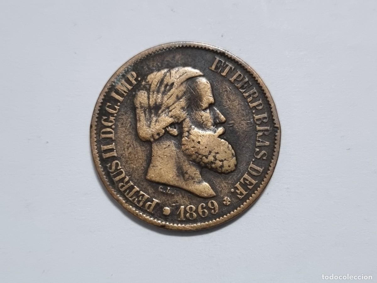 Monedas antiguas de Europa: Antigua Moneda Brasile&ntilde;a Brasil 20 Reis Rs 1869 Coleccionista