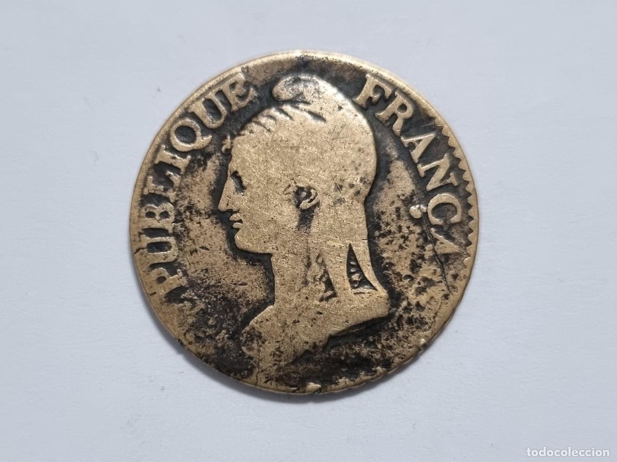 Monedas antiguas de Europa: Moneda Republica Francesa 5 Centimos Cinq Francia 1799 L&acute;AN 8 Ceca I 1800 A&ntilde;o 8