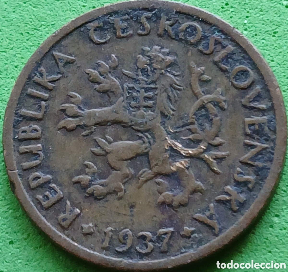 Monedas antiguas de Europa: Checoslovaquia 10 hellers 1937 km#3