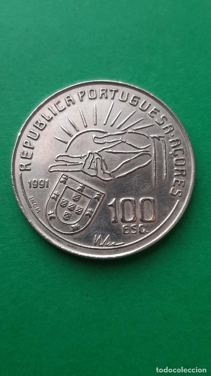 Monedas antiguas de Europa: (PORTUGAL-AZORES)(1991)(CUPRONIQUEL) 100 ESCUDOS CONMEMORATIVOS ANTERO DE QUENTAL