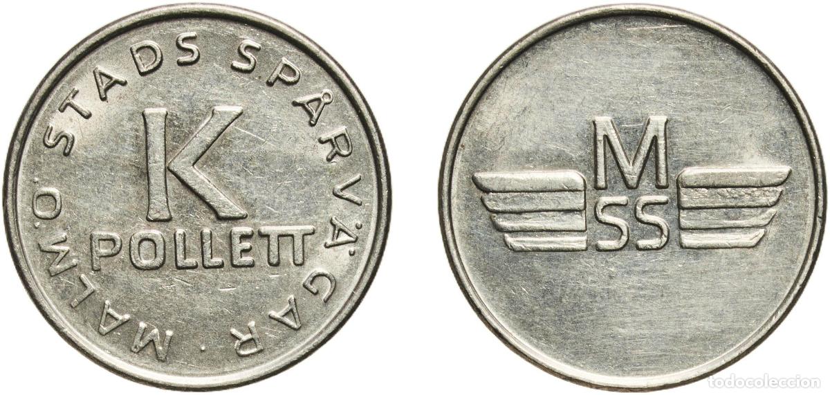 Monete antiche di Europa: Sweden Kingdom ND (1969-1971) Transport Token - Malmo (K) (Malmo, Skane, Sweden) Copper-nickel 2.35