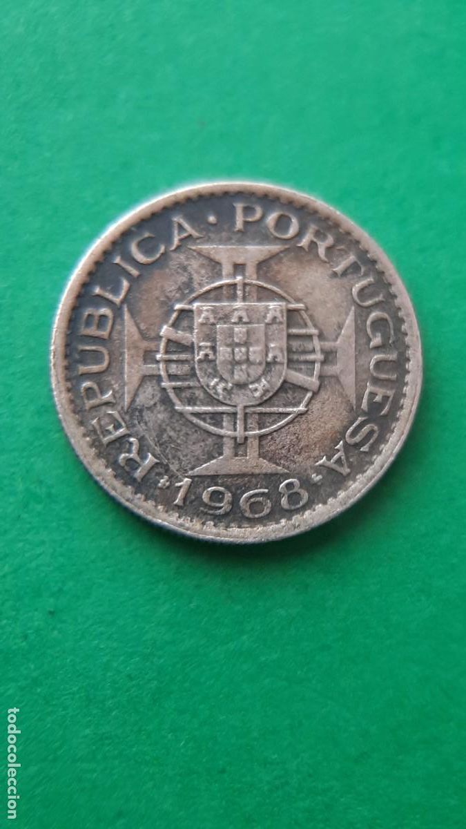 Monedas antiguas de Europa: (ANGOLA)(1968)(CUPRONIQUEL) 2,5 ESCUDOS ANGOLA IMPERIO PORTUGU&Eacute;S