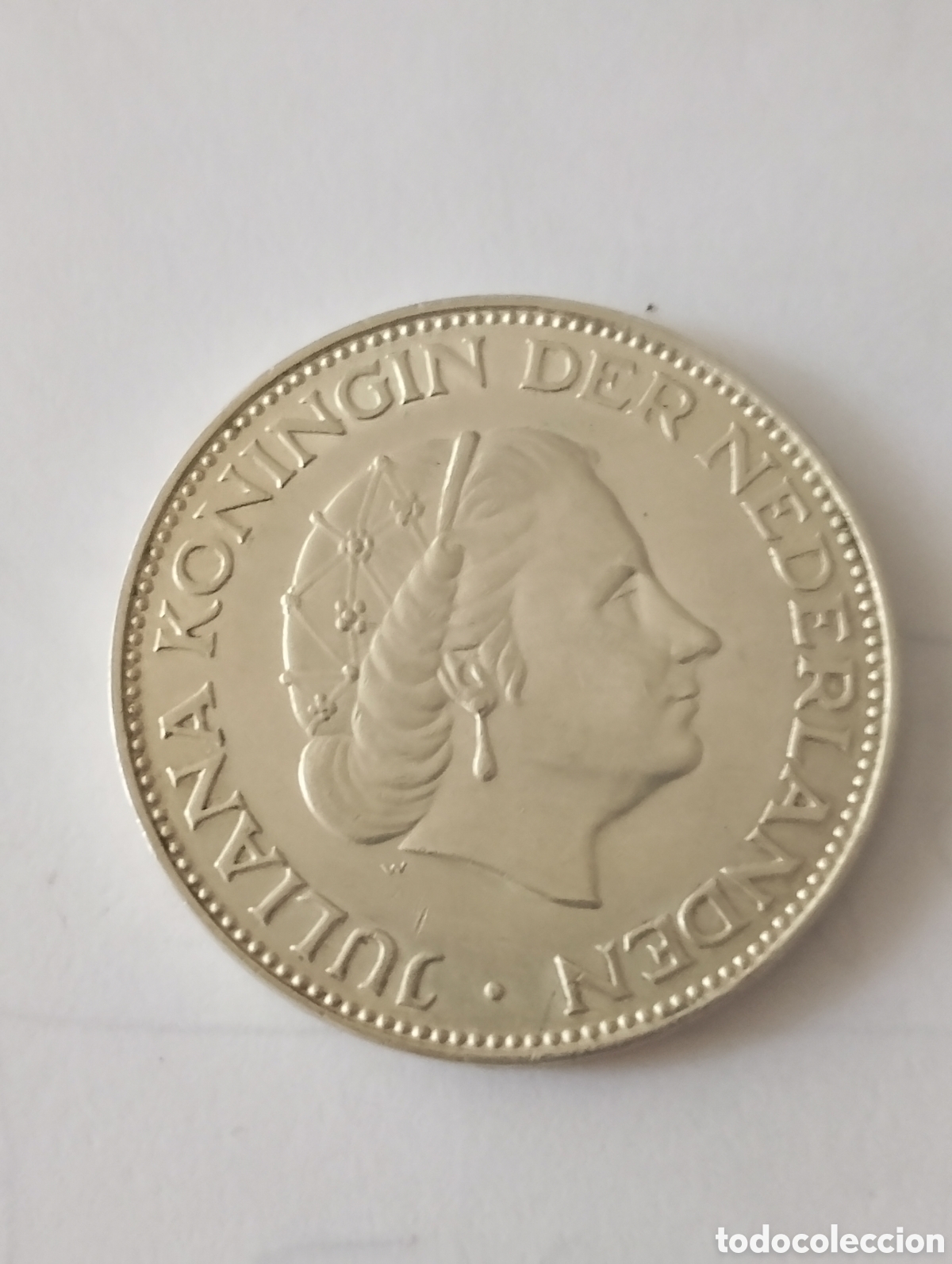 Monedas antiguas de Europa: 1Monedas 2 1/2 golden de plata de Holanda reina Juliana 1959