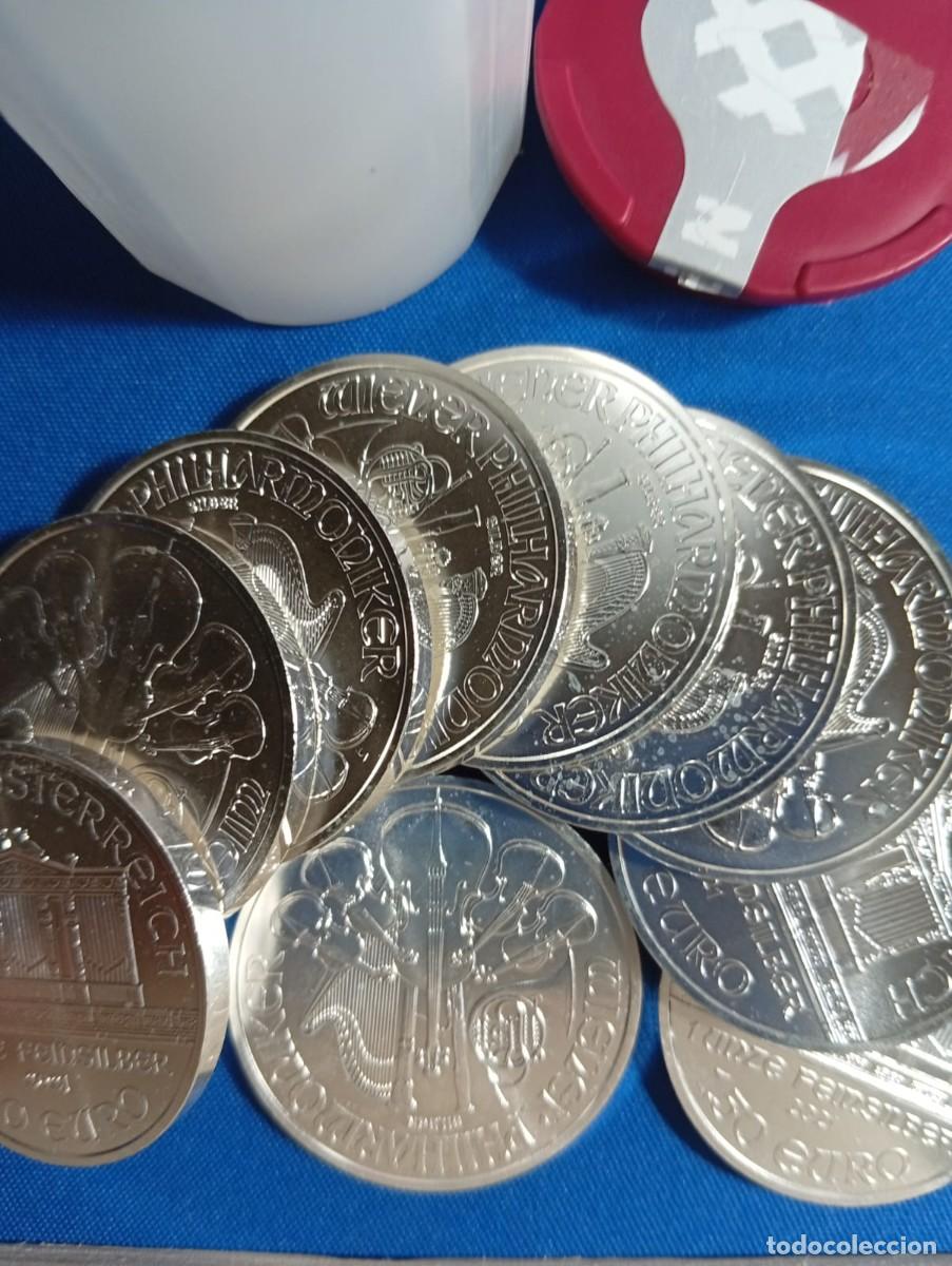 Monedas antiguas de Europa: 10 Onzas de plata 999 Filarm&oacute;nicas de Viena.