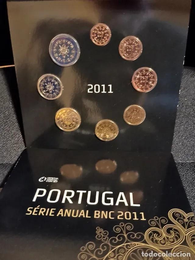 Monedas antiguas de Europa: Portugal a&ntilde;o 2011 cartera 8 monedas 1 c&eacute;ntimo a 2 euros &euro;
