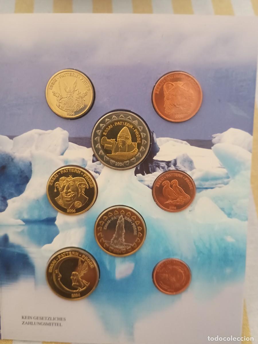 Monedas antiguas de Europa: Islandia a&ntilde;o 2004 cartera 1 c&eacute;ntimo a 2 euros &euro; de prueba (no oficial)