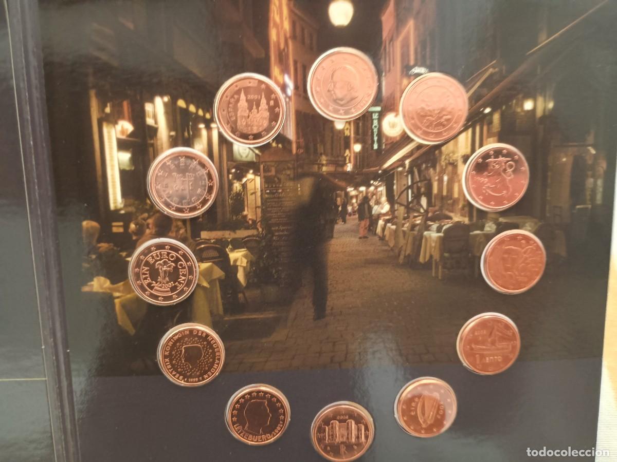 Monedas antiguas de Europa: Cartera 24 monedas a&ntilde;o 2002 1 y 2 c&eacute;ntimos &euro; SC de los 12 pa&iacute;ses de Euro