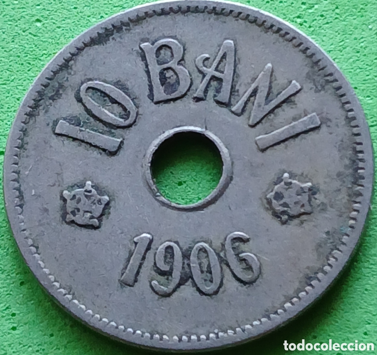 Monedas antiguas de Europa: Ruman&iacute;a 10 bani 1906 km#32 sin marca de ceca