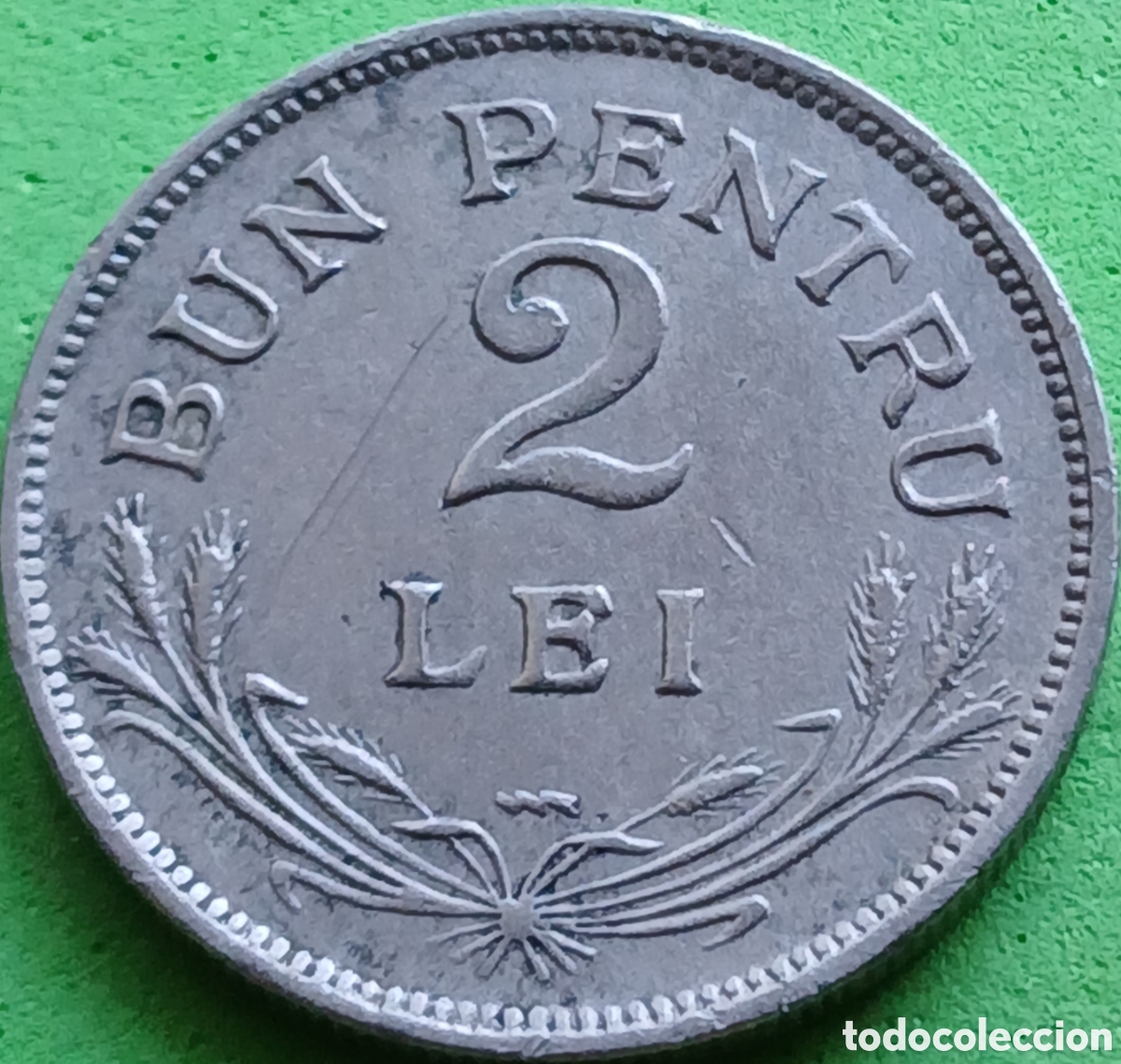 Monedas antiguas de Europa: Ruman&iacute;a 2 lei 1924 km#47