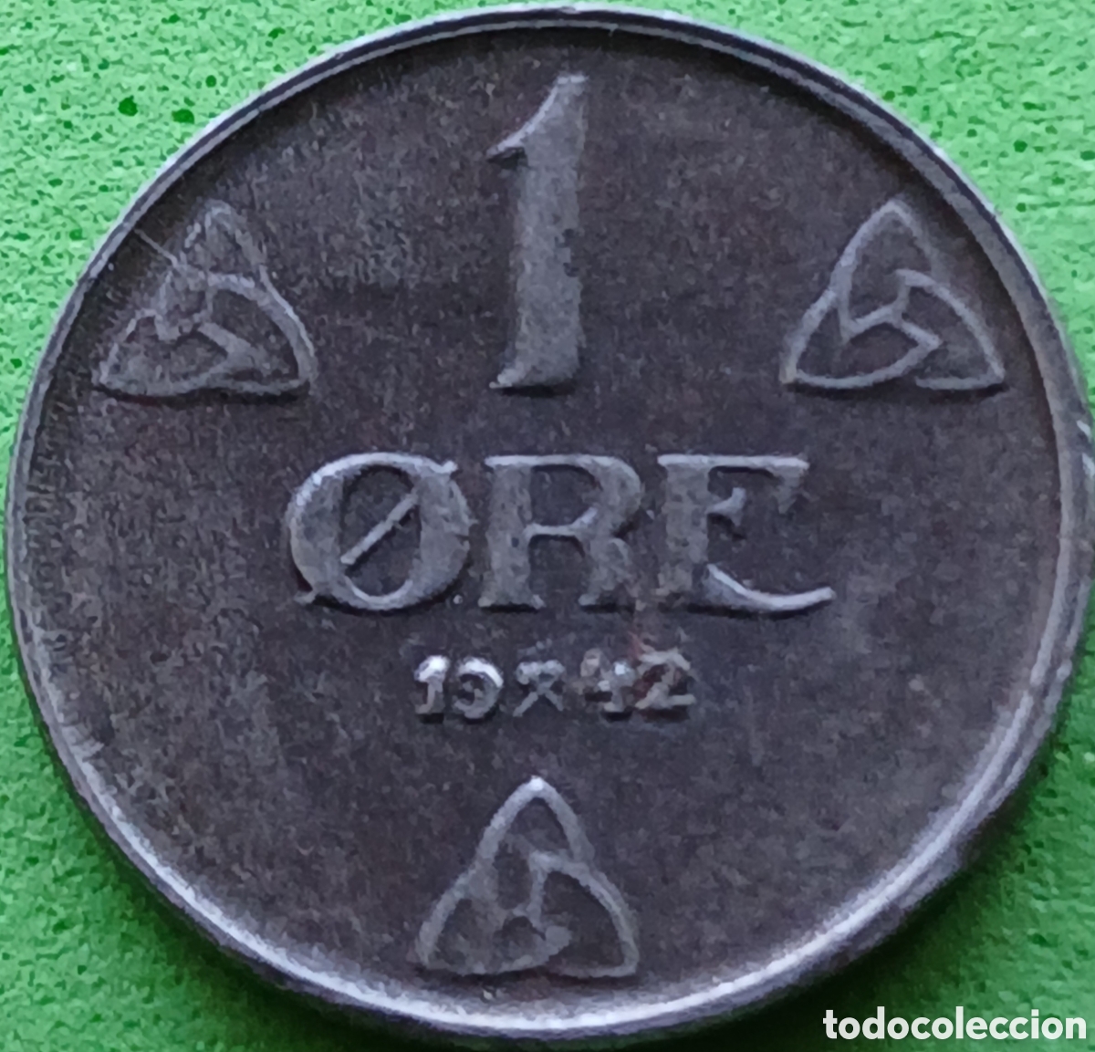 Monedas antiguas de Europa: Noruega 1 ore 1942 km#387