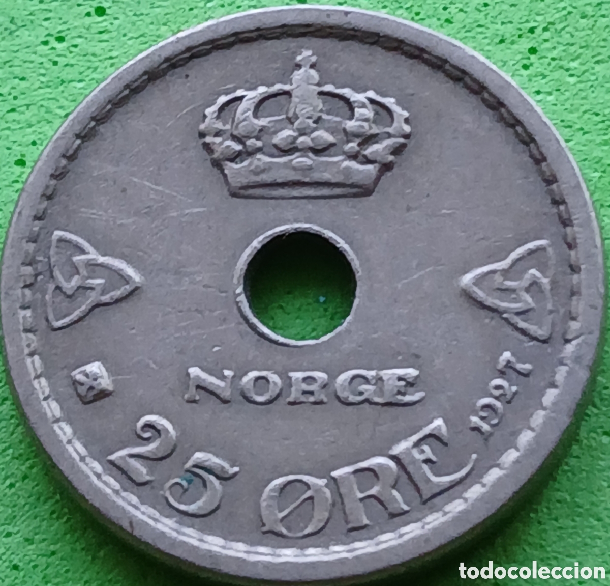 Monedas antiguas de Europa: Noruega 25 ore 1927 km#384