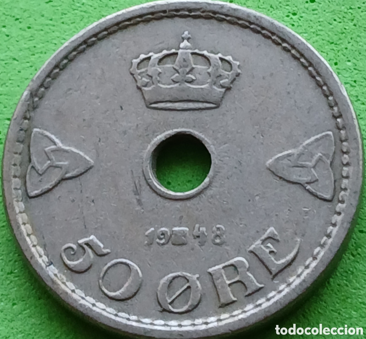 Monedas antiguas de Europa: Noruega 50 ore 1948 km#386