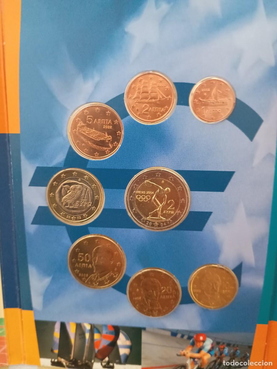 Monedas antiguas de Europa: Grecia a&ntilde;o 2002 1 c&eacute;ntimo a 2 euros + 2 &euro; 2004 JJOO Atenas SC
