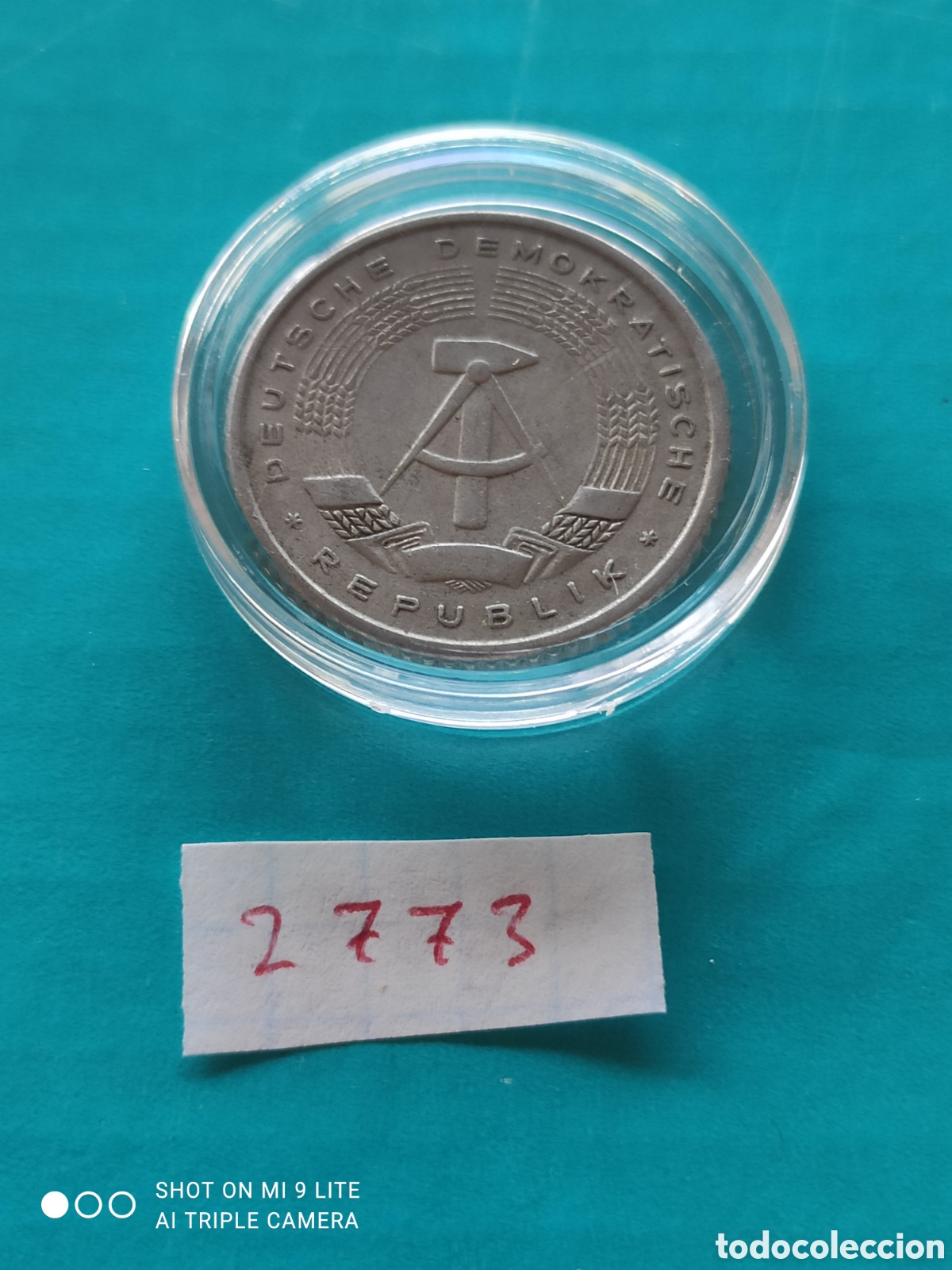 Monedas antiguas de Europa: 50 pfenning de DDR a&ntilde;o 1958