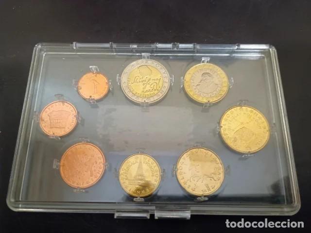 Monedas antiguas de Europa: Eslovenia a&ntilde;o 2007 1 c&eacute;ntimo a 2 euros &euro; 8 monedas SC