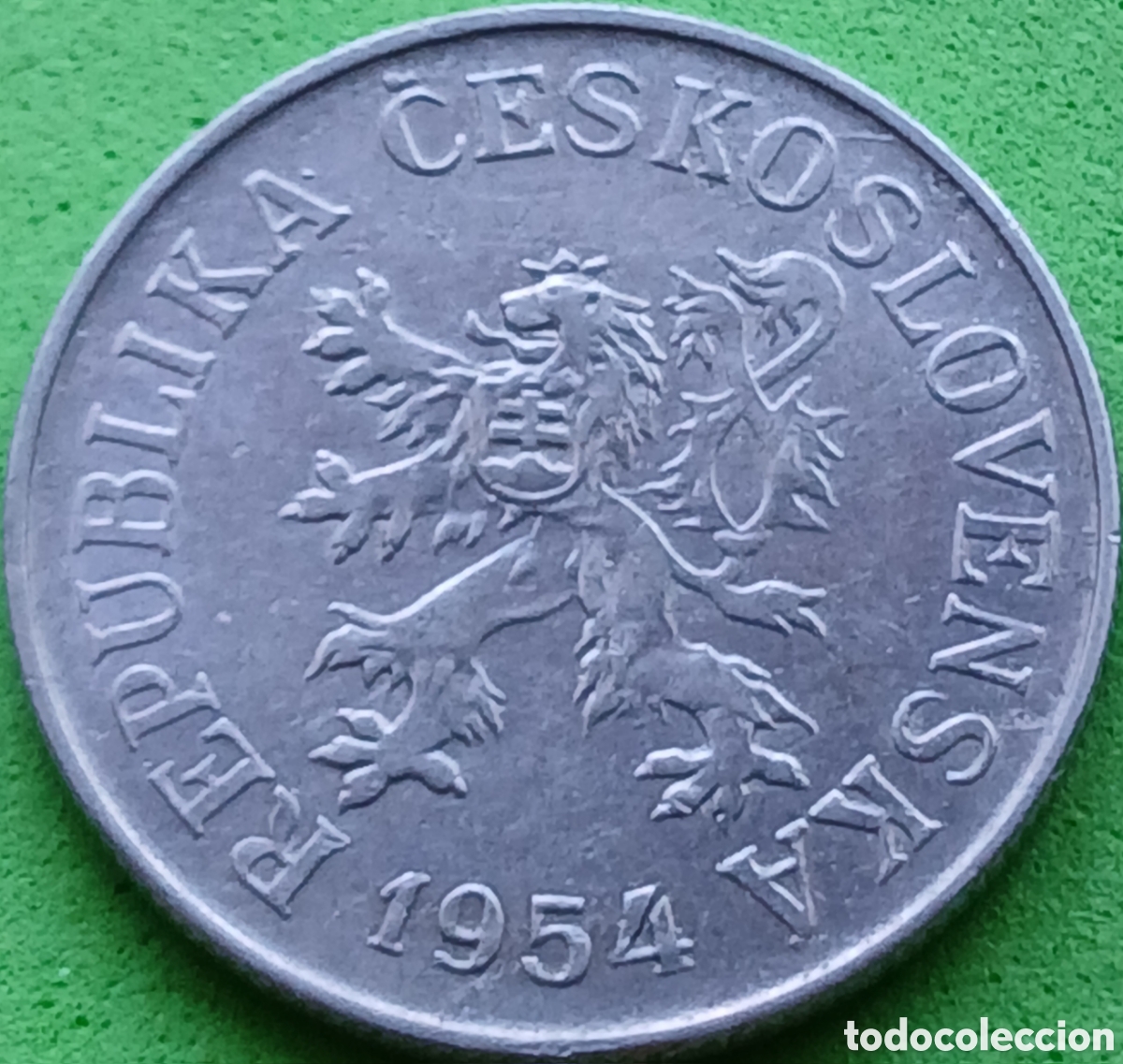 Monedas antiguas de Europa: Checoslovaquia 10 hellers 1954 km#38