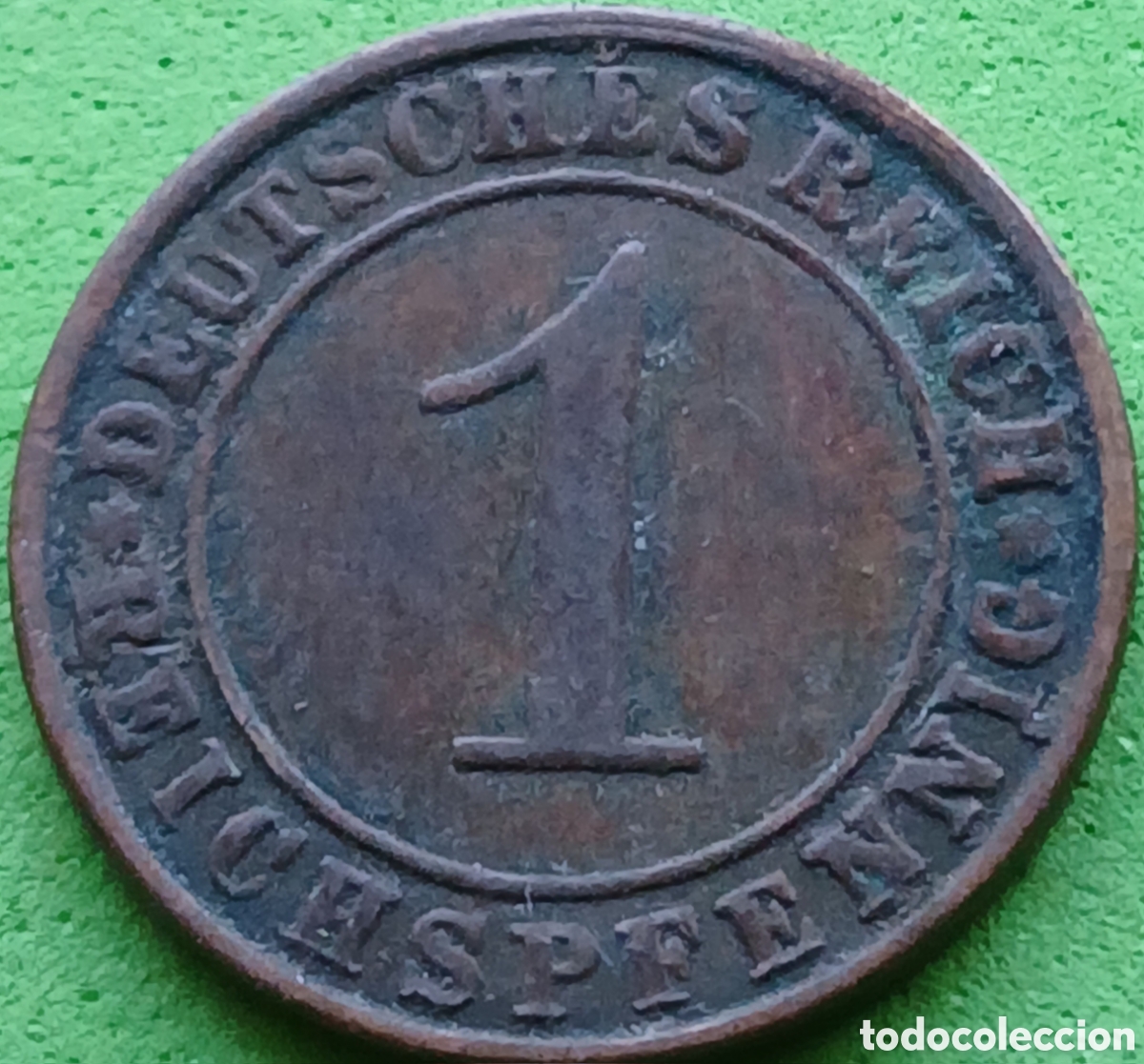 Monedas antiguas de Europa: Alemania Rep&uacute;blica de Weimar 1 reichspfennig 1927 E km#37
