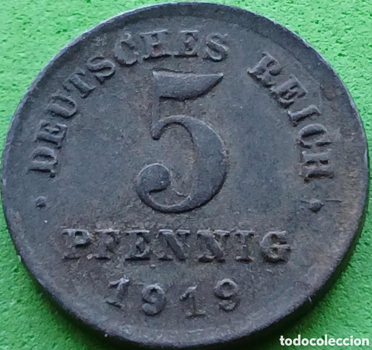 Monedas antiguas de Europa: Alemania Imperio 5 pfennig 1919 D km#19