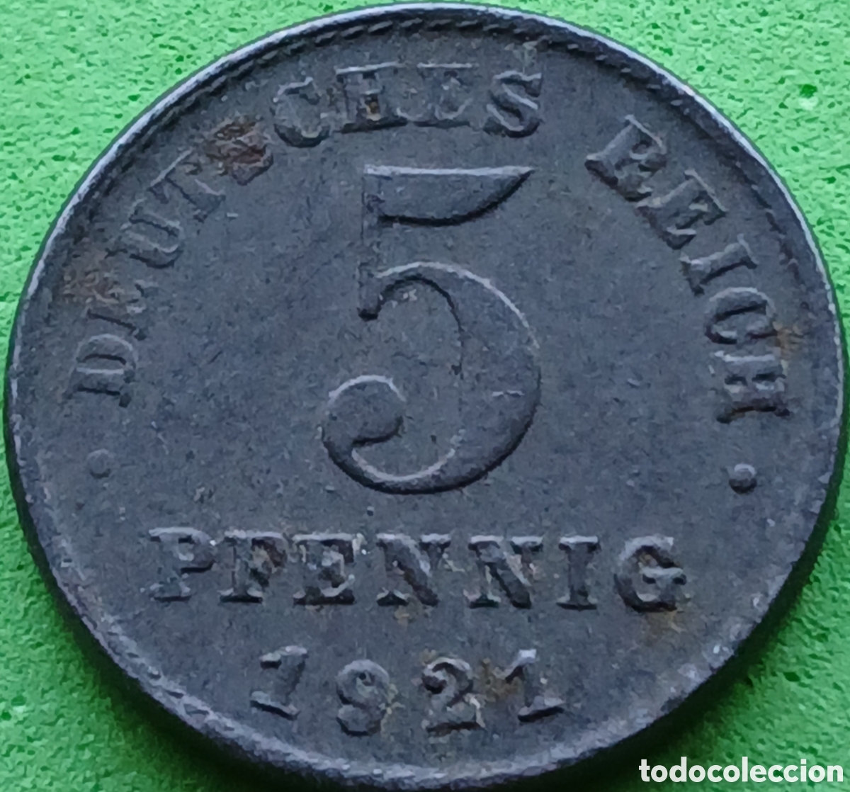 Monedas antiguas de Europa: Alemania Imperio 5 pfennig 1921 D km#19