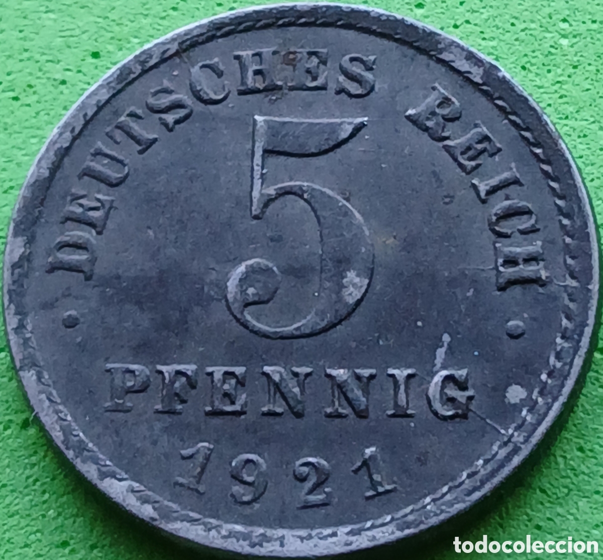 Monedas antiguas de Europa: Alemania Imperio 5 pfennig 1921 E km#19