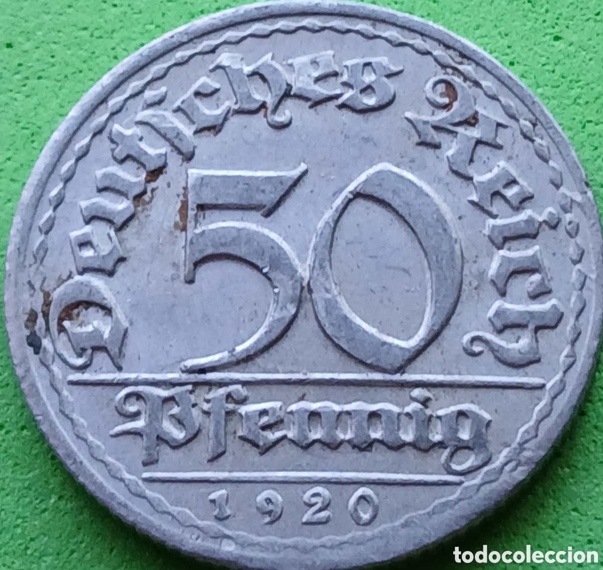 Monedas antiguas de Europa: Alemania Rep&uacute;blica de Weimar 50 pfennig 1920 D km#27