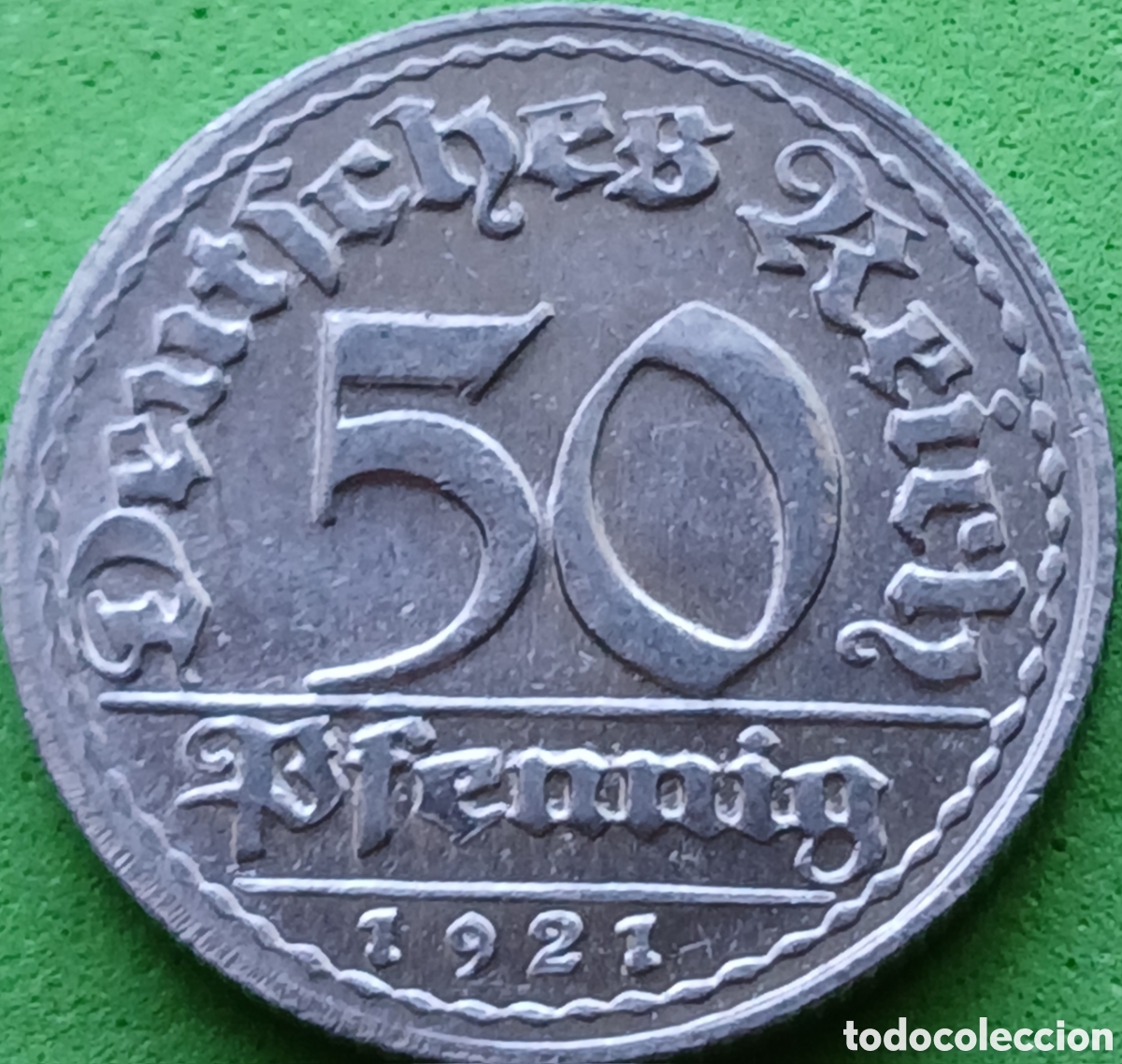 Monedas antiguas de Europa: Alemania Rep&uacute;blica de Weimar 50 pfennig 1921 D km#27
