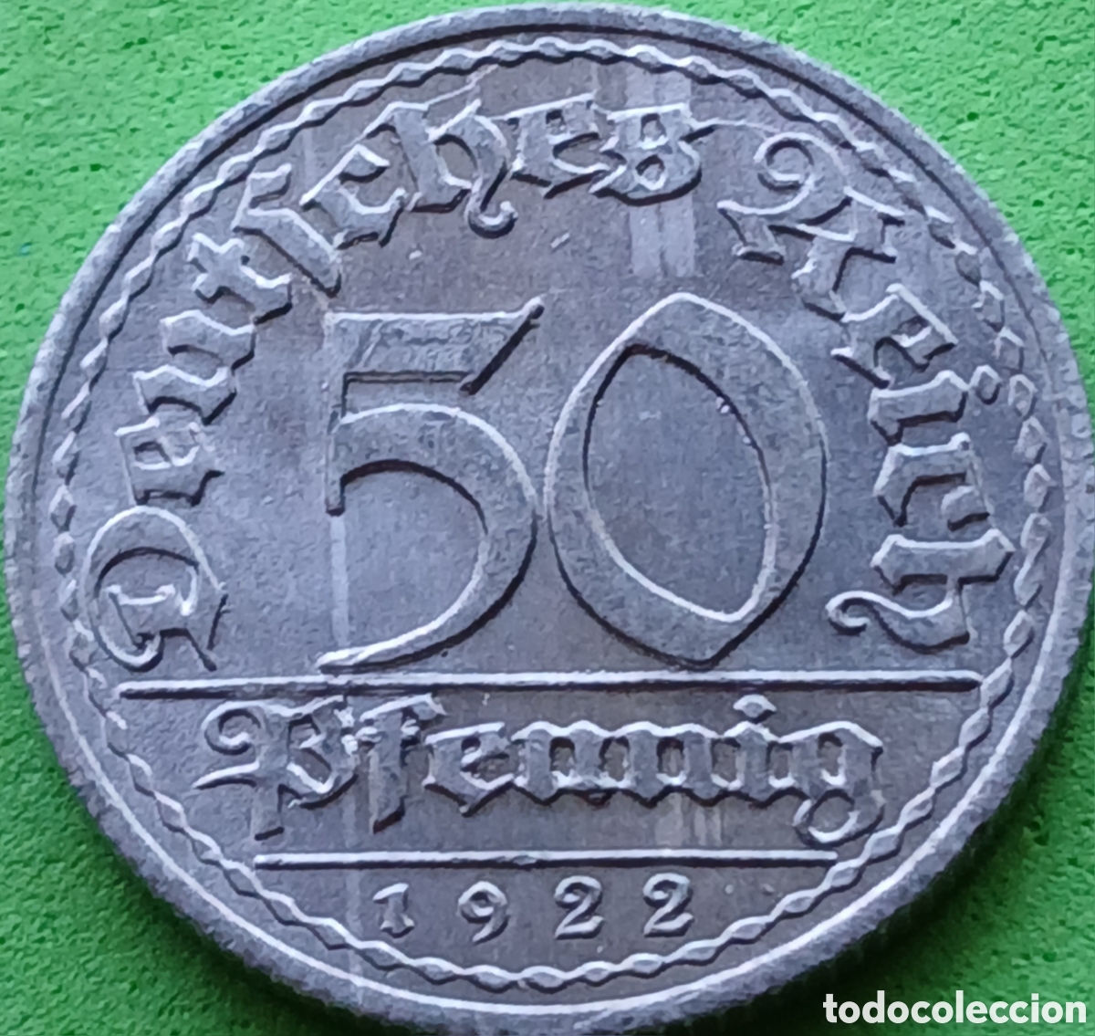 Monedas antiguas de Europa: Alemania Rep&uacute;blica de Weimar 50 pfennig 1922 G km#27