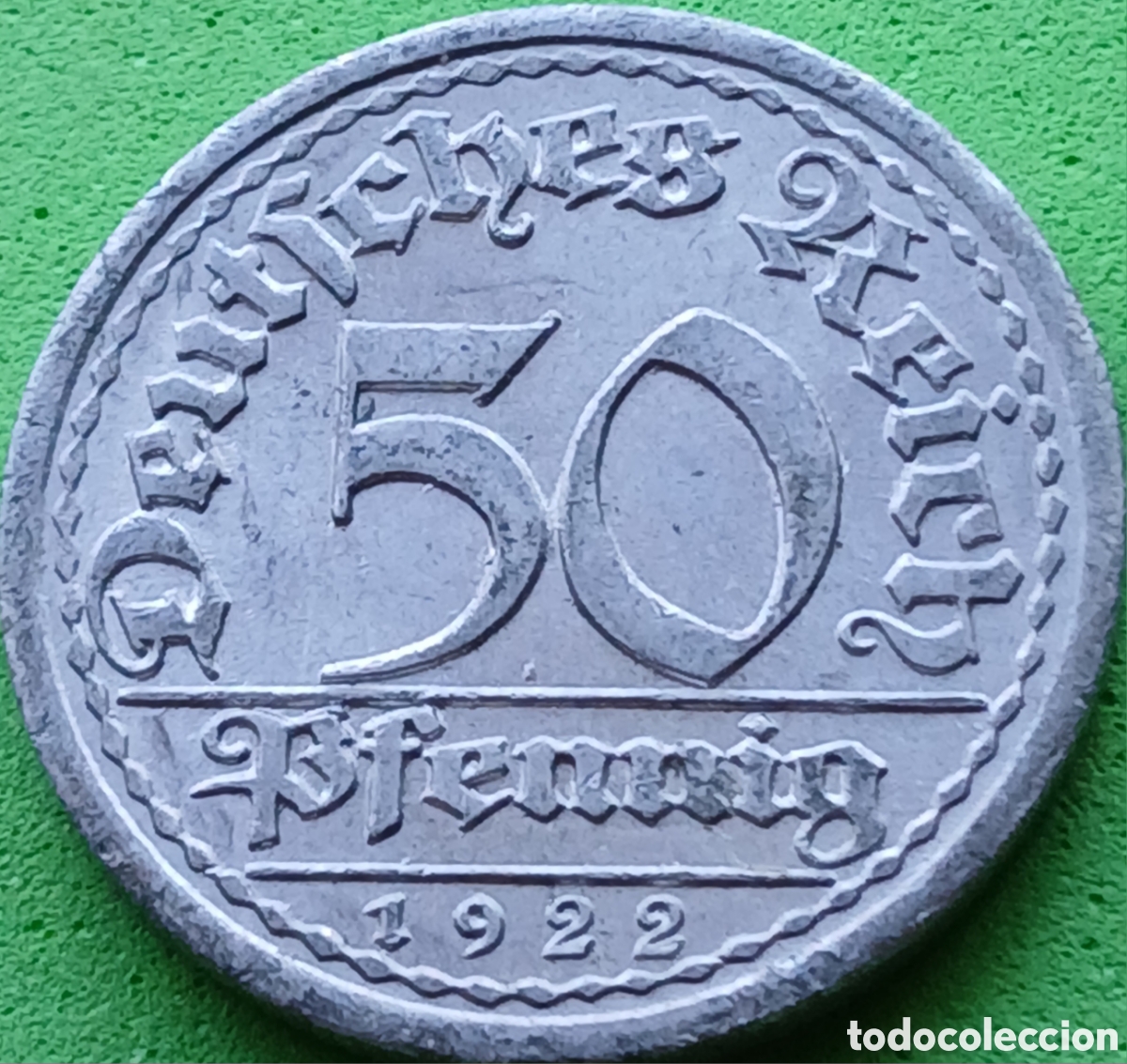 Monedas antiguas de Europa: Alemania Rep&uacute;blica de Weimar 50 pfennig 1922 A km#27