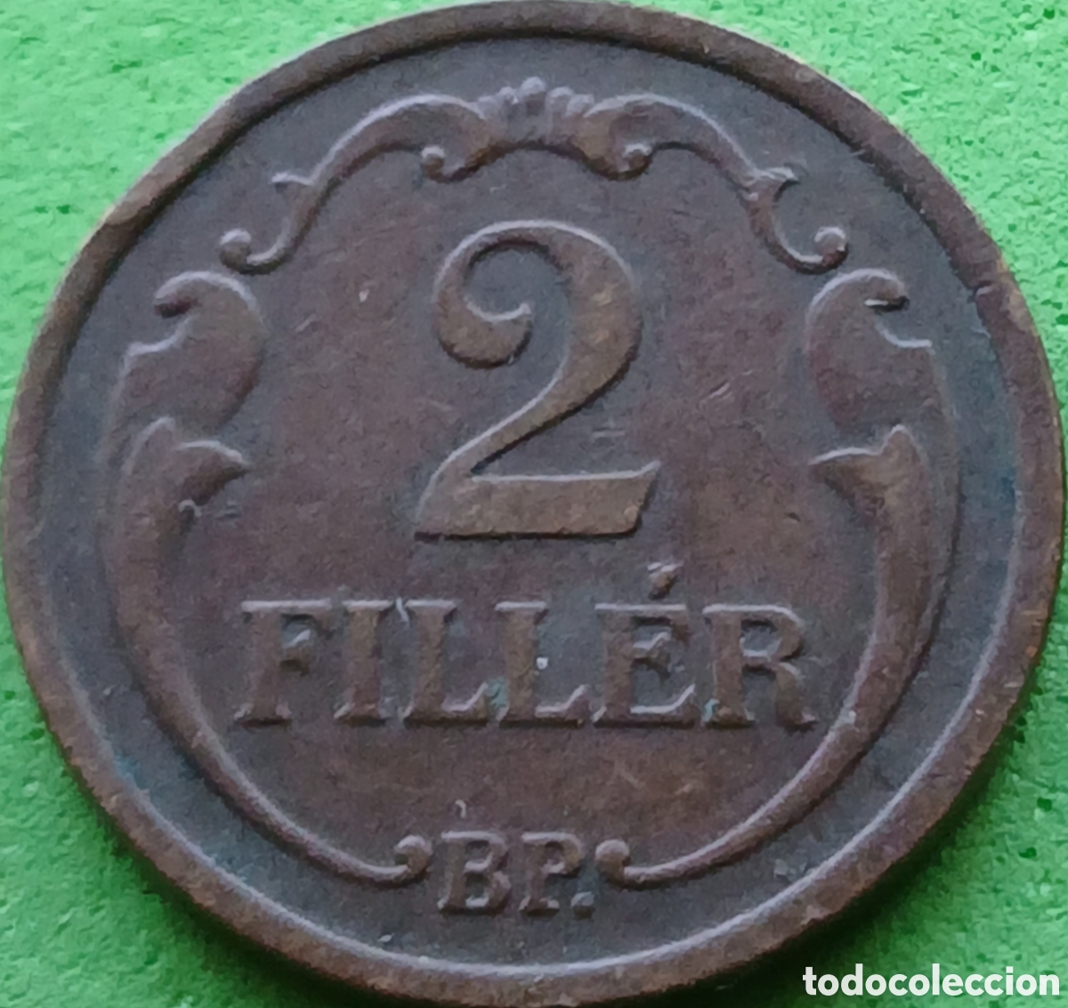 Moedas antigas da Europa: Hungr&iacute;a 2 filler 1928 km#506