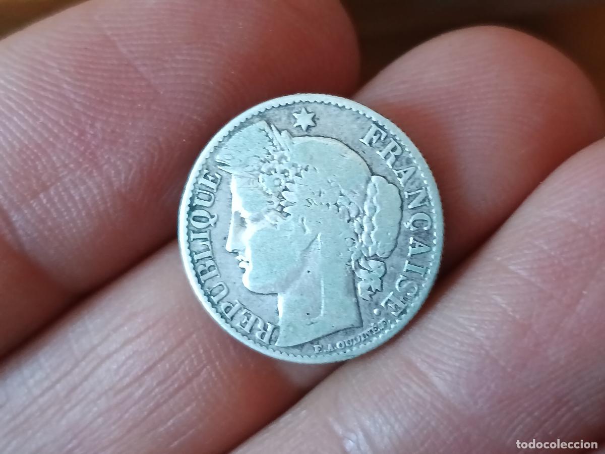 Monedas antiguas de Europa: Francia. 50 centimes de plata de 1888