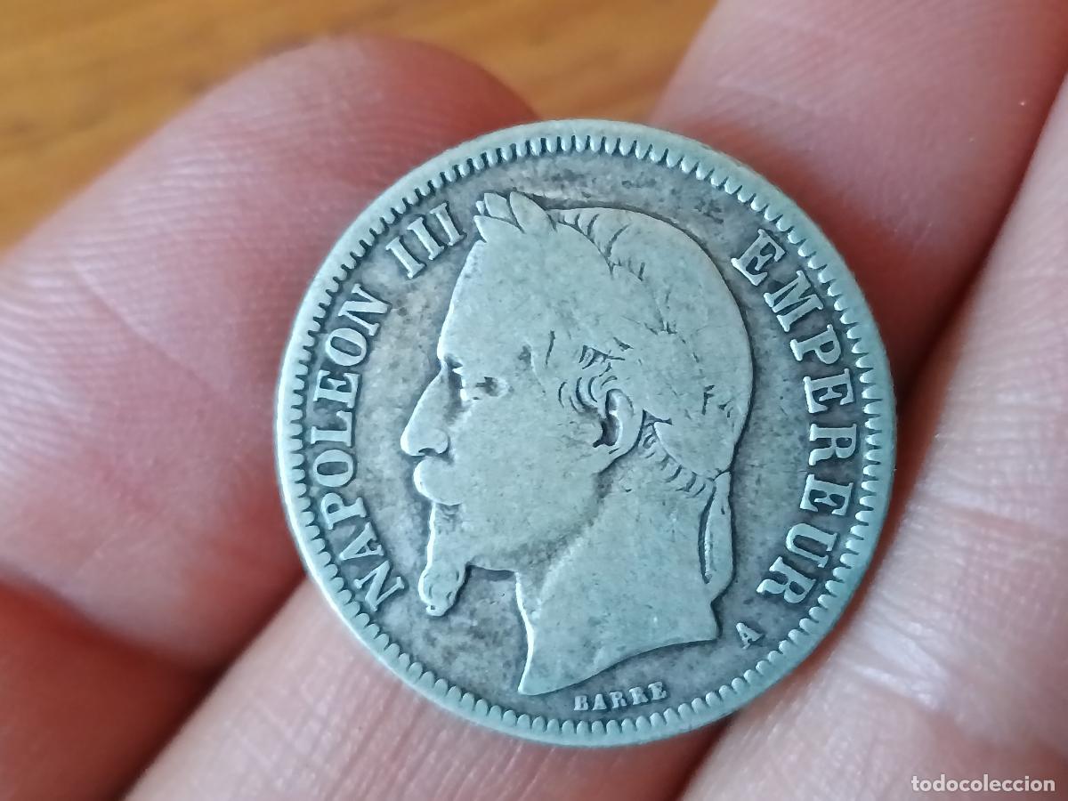 Monedas antiguas de Europa: Francia. 1 franco de plata de 1866