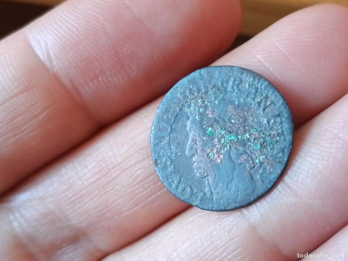 Monedas antiguas de Europa: Francia. Liard de Luis XIII 1643