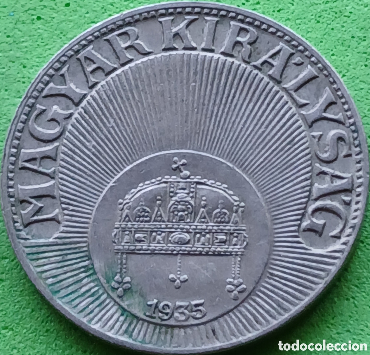 Monedas antiguas de Europa: Hungr&iacute;a 10 filler 1935 km#507 poco com&uacute;n