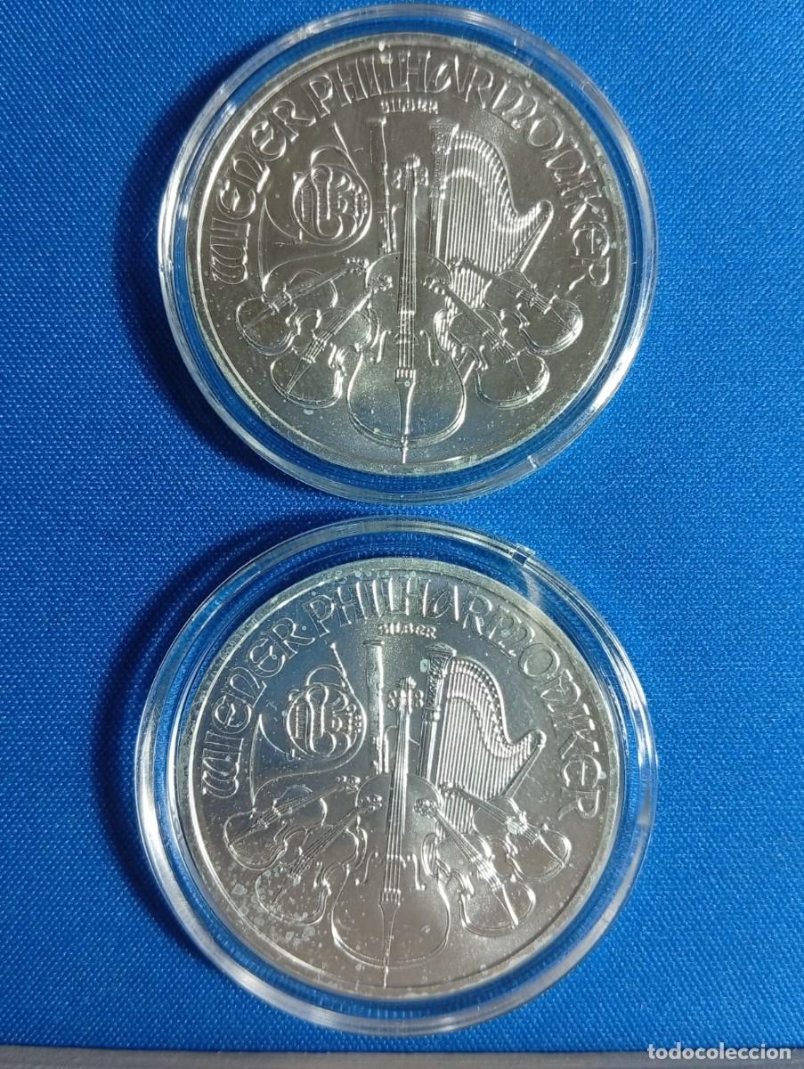 Monedas antiguas de Europa: 2 onzas de plata 999 Filarm&oacute;nica de Viena ( Austria )