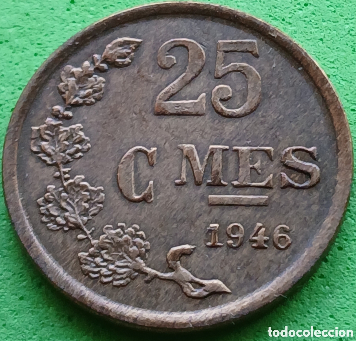 Monedas antiguas de Europa: Luxemburgo 25 c&eacute;ntimos 1946 km#45