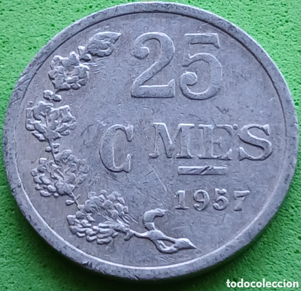 Monedas antiguas de Europa: Luxemburgo 25 c&eacute;ntimos 1957 km#45a