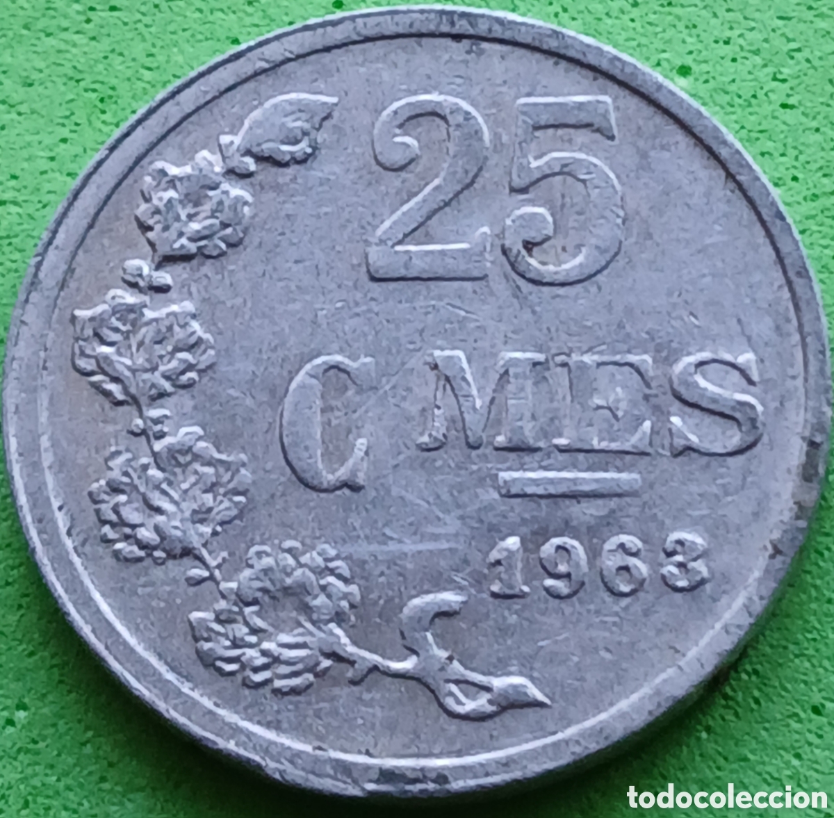 Monedas antiguas de Europa: Luxemburgo 25 c&eacute;ntimos 1963 km#45a