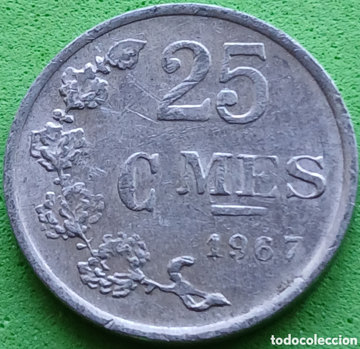 Monedas antiguas de Europa: Luxemburgo 25 c&eacute;ntimos 1967 km#45a