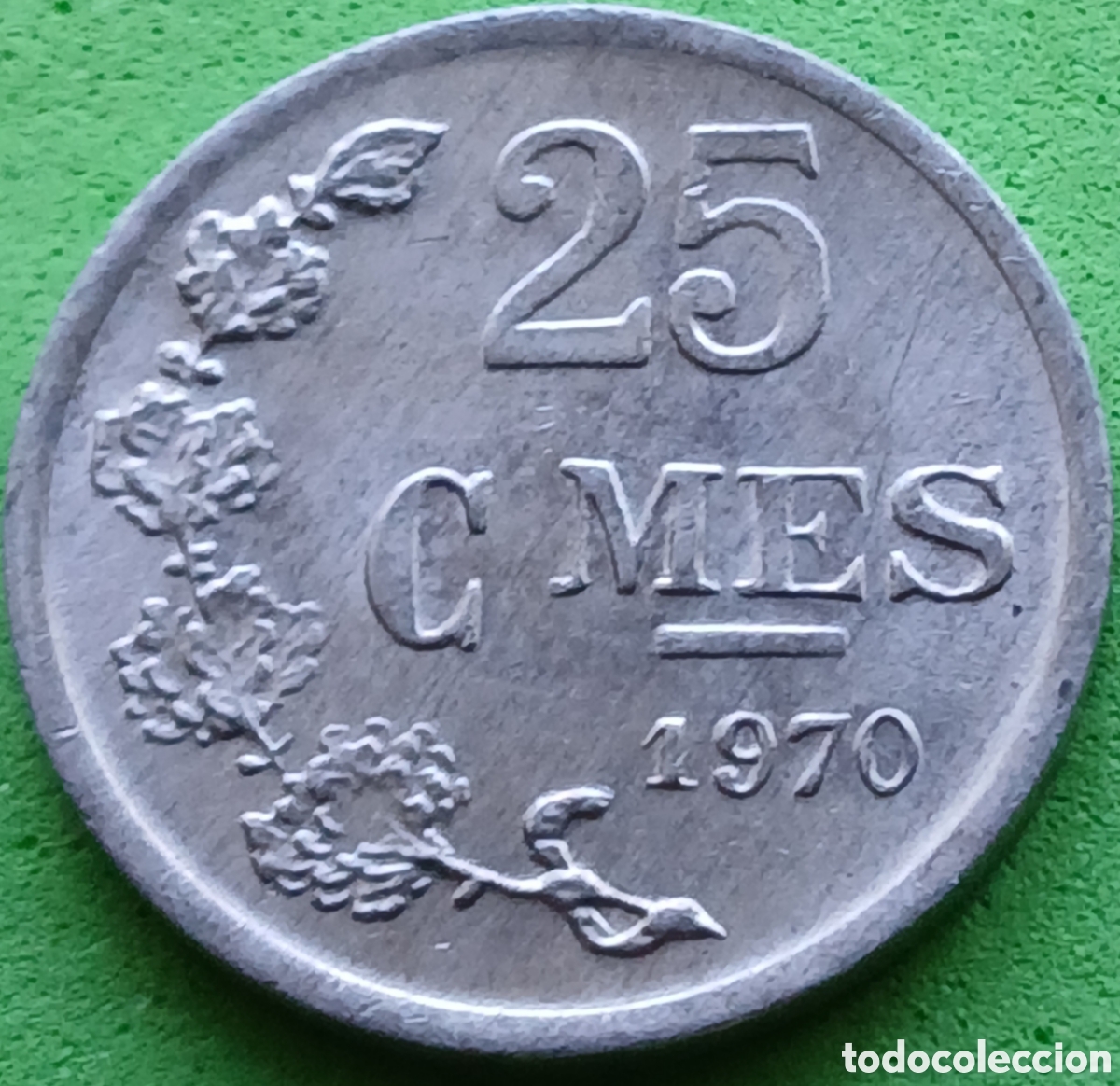 Monedas antiguas de Europa: Luxemburgo 25 c&eacute;ntimos 1970 km#45a