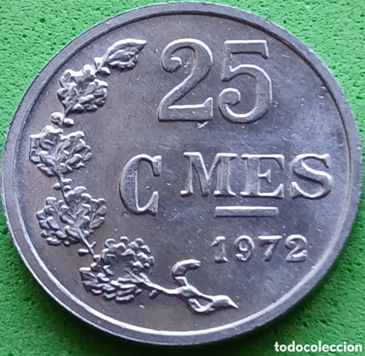 Monedas antiguas de Europa: Luxemburgo 25 c&eacute;ntimos 1972 km#45a
