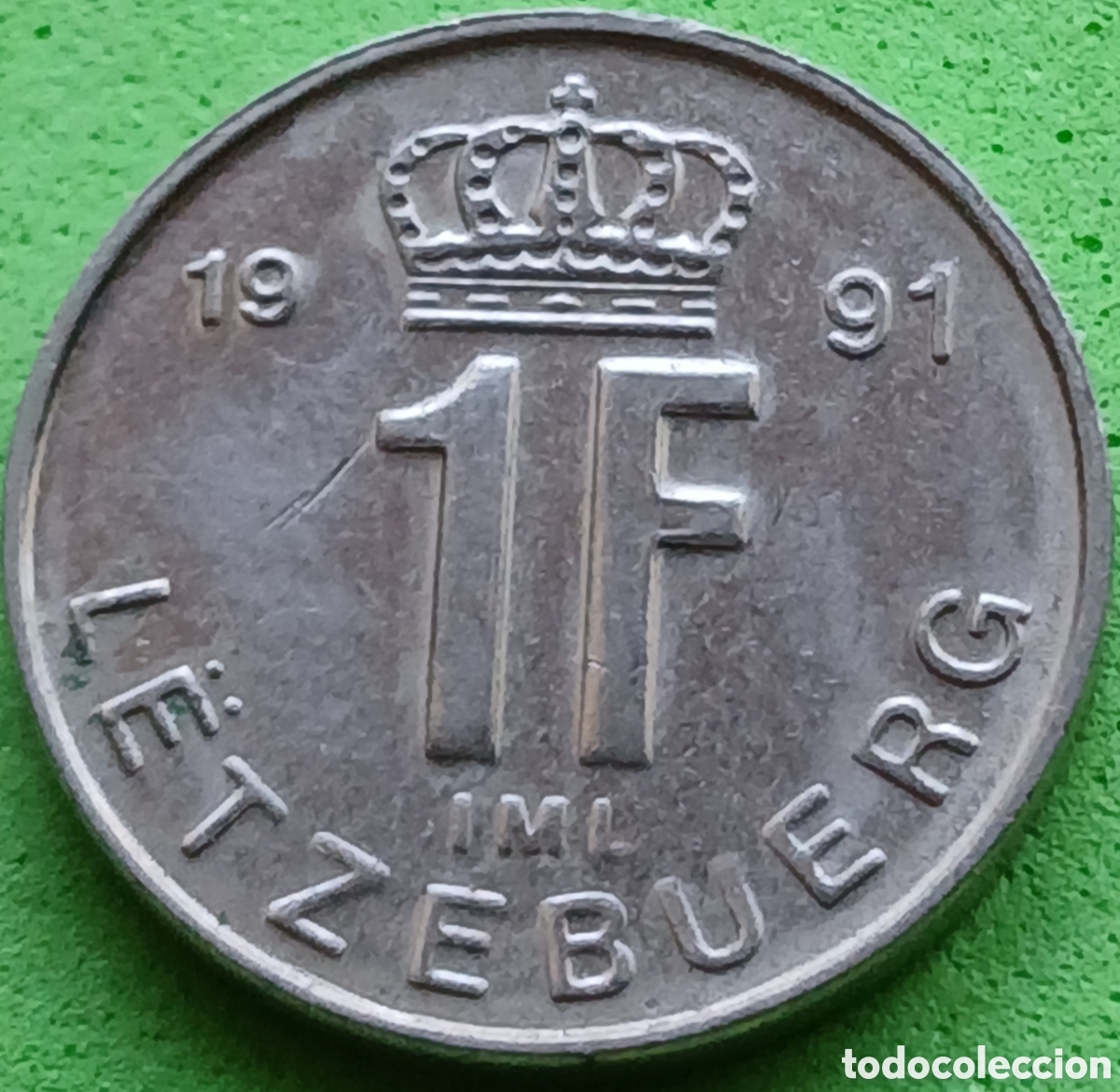 Monedas antiguas de Europa: Luxemburgo 1 franco 1991 km#63