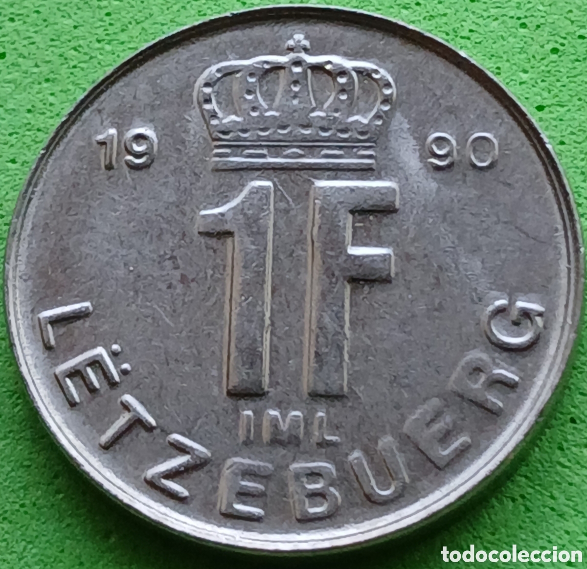 Monedas antiguas de Europa: Luxemburgo 1 franco 1990 km#63