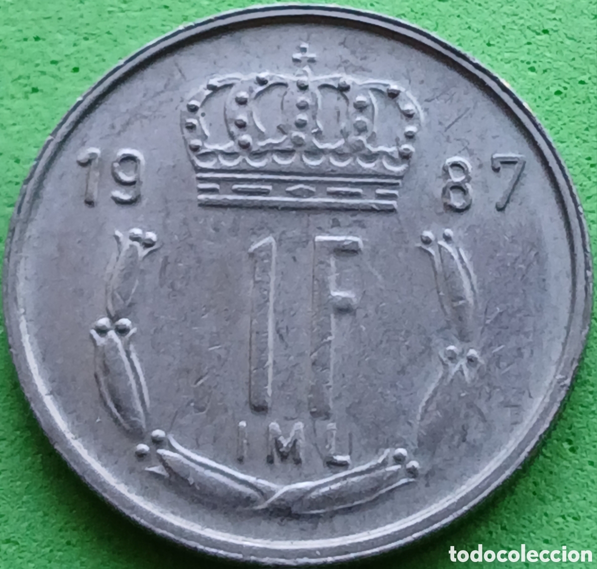 Monedas antiguas de Europa: Luxemburgo 1 franco 1987 km#59