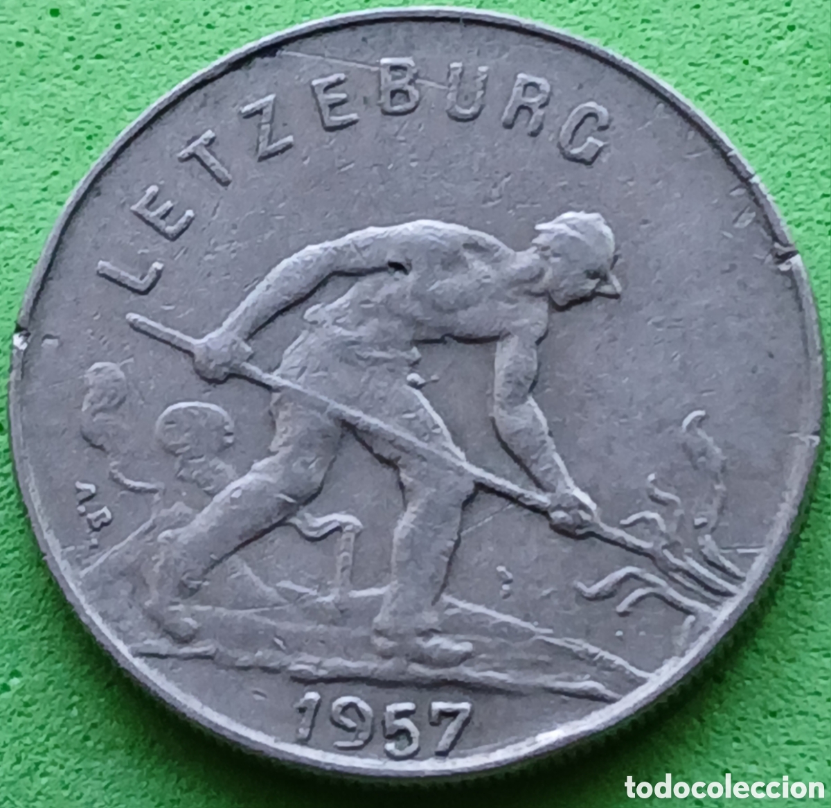 Monedas antiguas de Europa: Luxemburgo 1 franco 1957 km#46.2