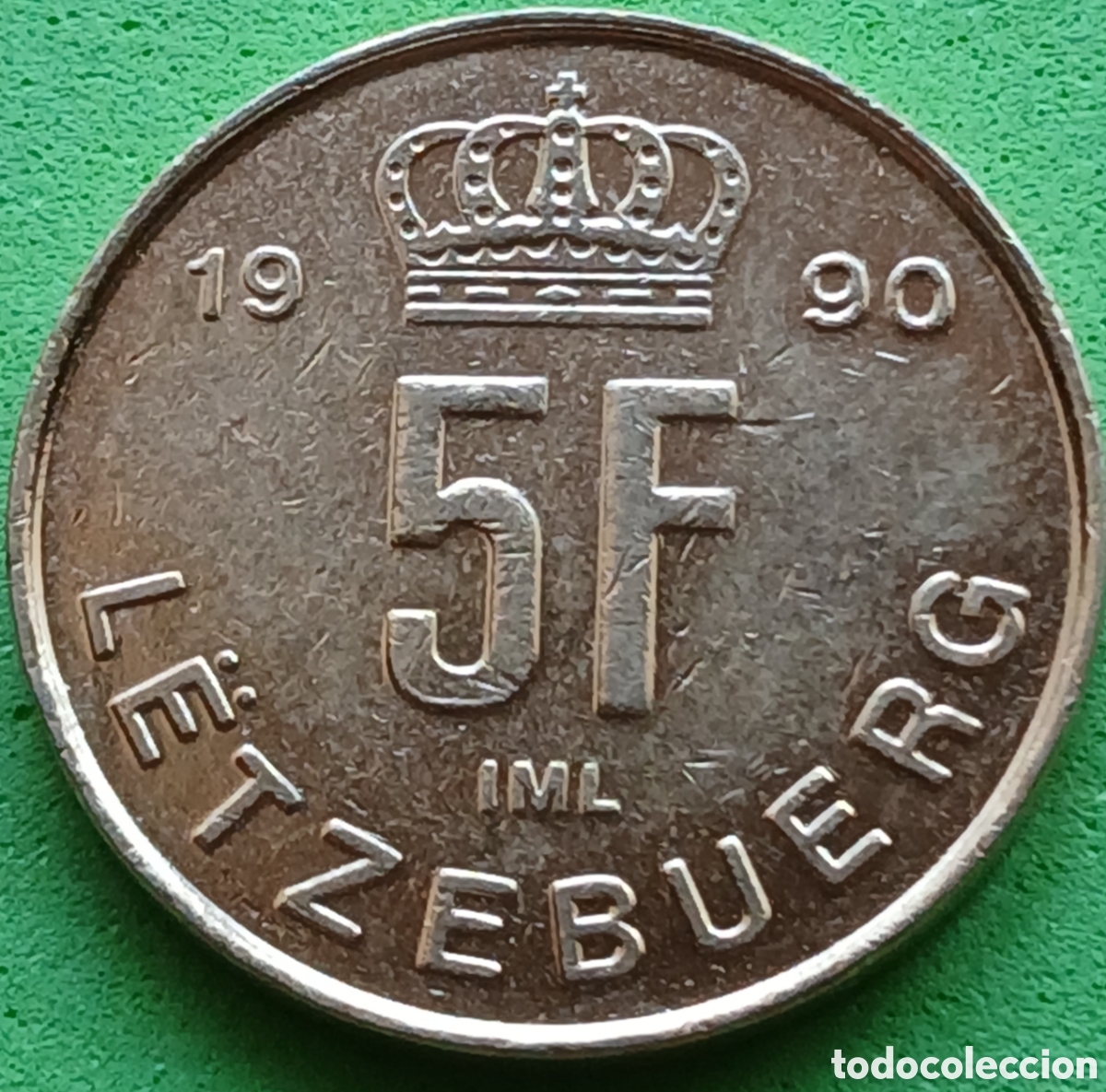 Monedas antiguas de Europa: Luxemburgo 5 francos 1990 km#65