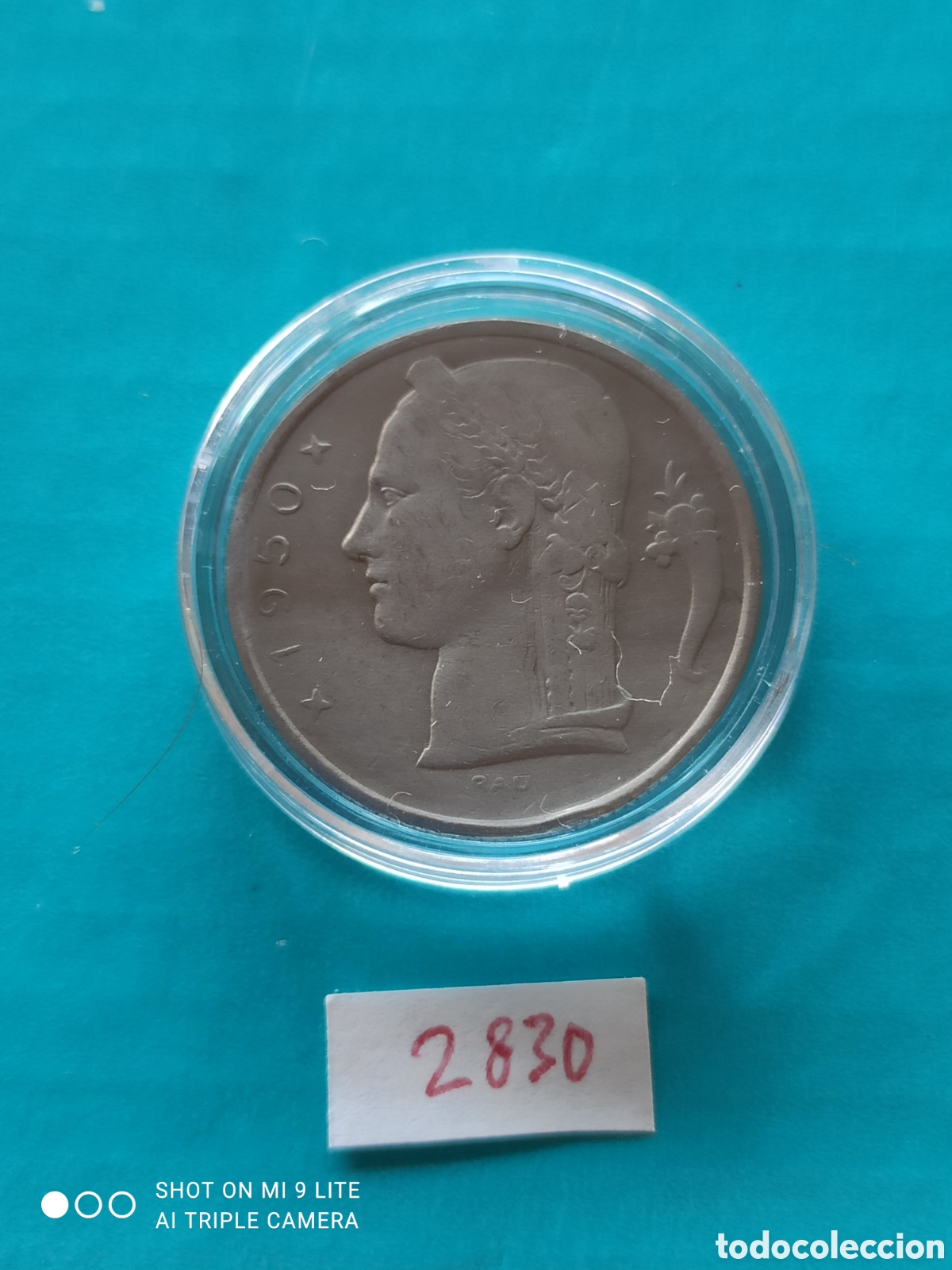 Monedas antiguas de Europa: 5 Francos belgas a&ntilde;o 1950, BELGIE