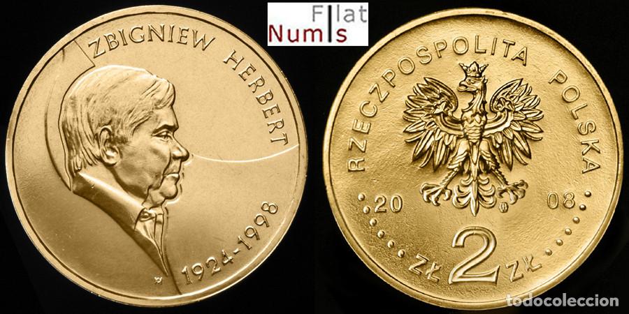Alte M&uuml;nzen aus Europa: POLONIA - 2 ZLOTYCH - 2008 - ZBIGNIEW HERBERT - NO CIRCULADA - N&ordm; 01