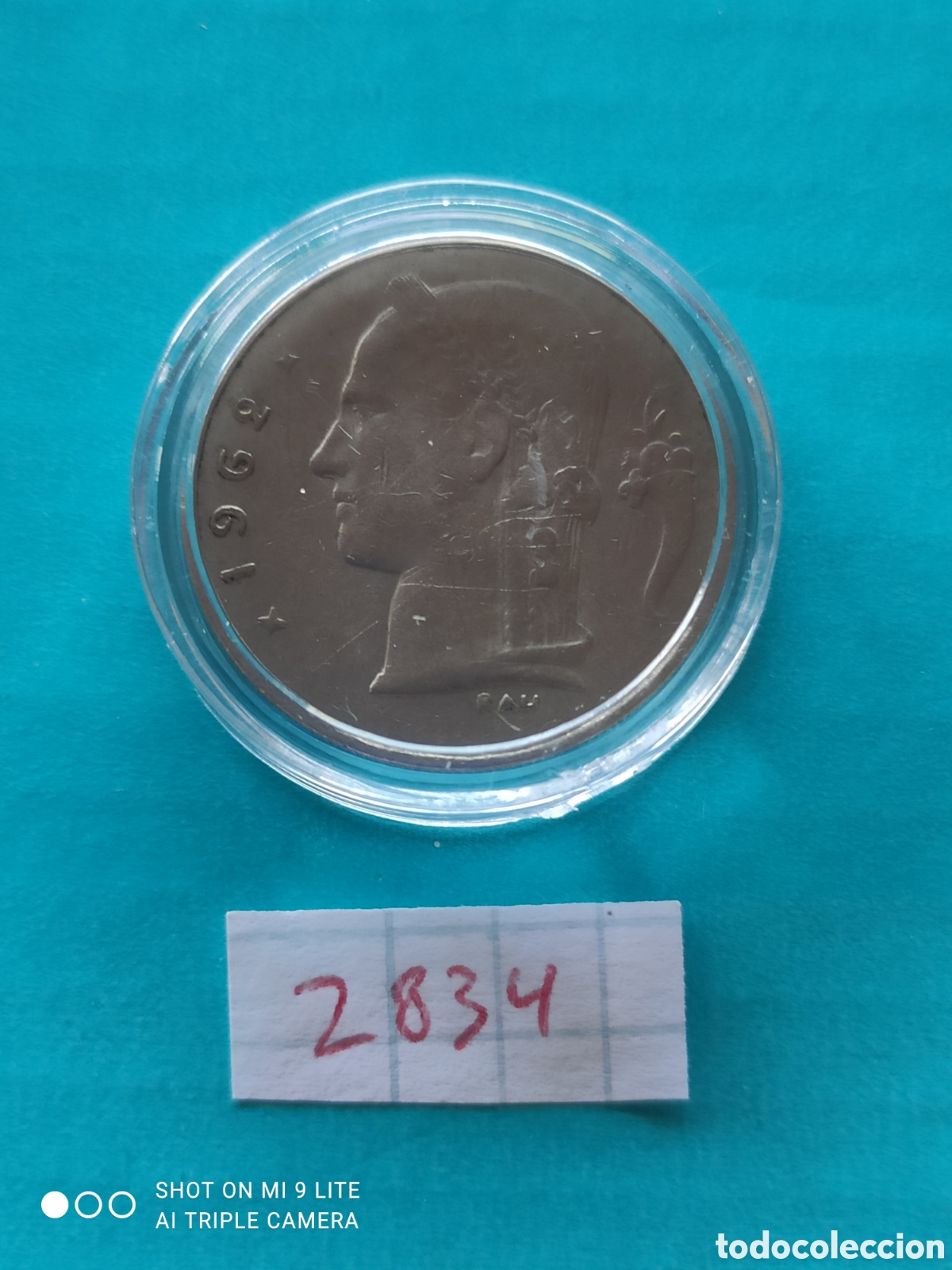 Monedas antiguas de Europa: 1 franco belga a&ntilde;o 1962, BELGIE