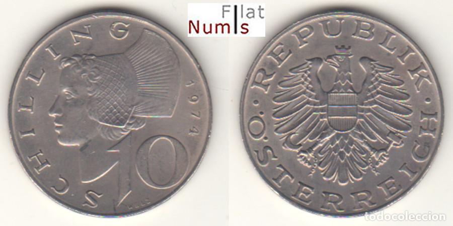 Monedas antiguas de Europa: AUSTRIA - 10 CHELINES - 1974 - NO CIRCULADA