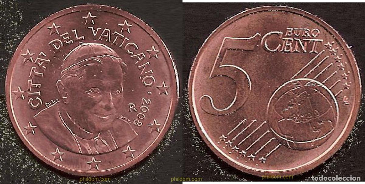 Moedas antigas da Europa: 240 VATICANO 2008 VATICANO 5 CENTIMOS DE EUROS. ETTORE LORENZO FRAPICCINI
